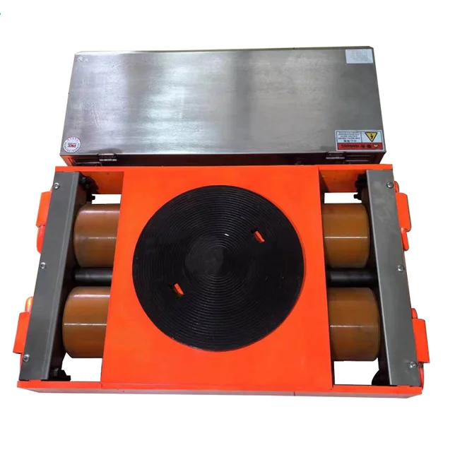 30Ton 50Ton Portable Electric Tank Trolley Transport Roller Cargo Skate 360 Degree Rotation for Machine Handling Moving