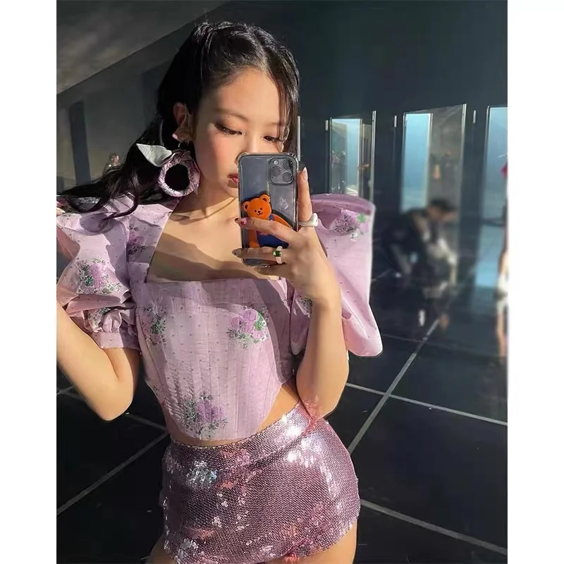 

Jennie Korean Sle Acrylic Uneven Sweet Women's Ring Faionable Jewelry Accory Ele Finger Ring