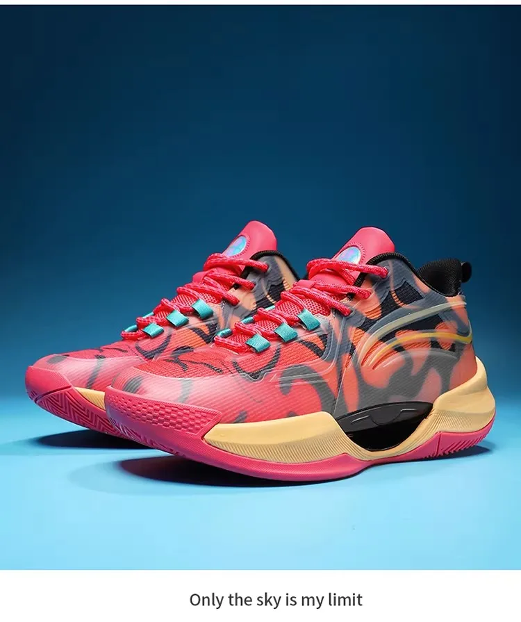 2025 Novo best-seller de chegada: tênis de basquete infantil antiderrapante, durável e respirável de alta qualidade de nível profissional