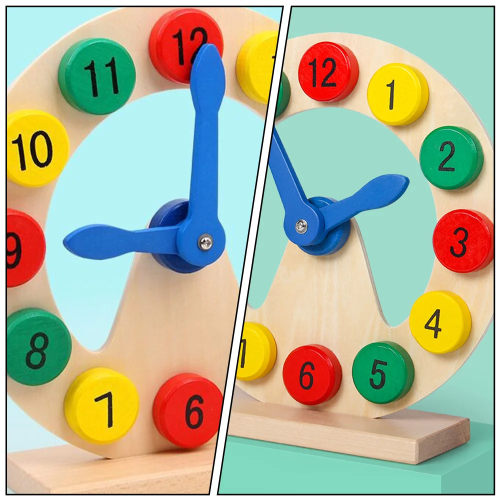 Wooden Digital Clock Kids Toy Shape Number Colorful Educational Toys Children’s