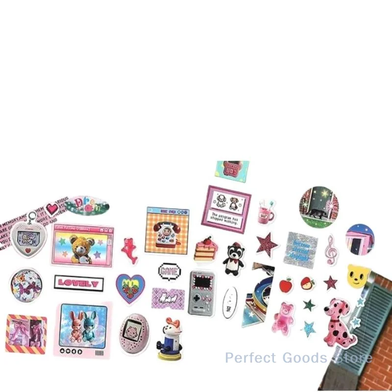

2-Sheet Set of Junk Journal Collage Stickers Cute Kawaii Japanese Childhood Memory Decals for Scrapbooks, Diaries, and DIY Craft