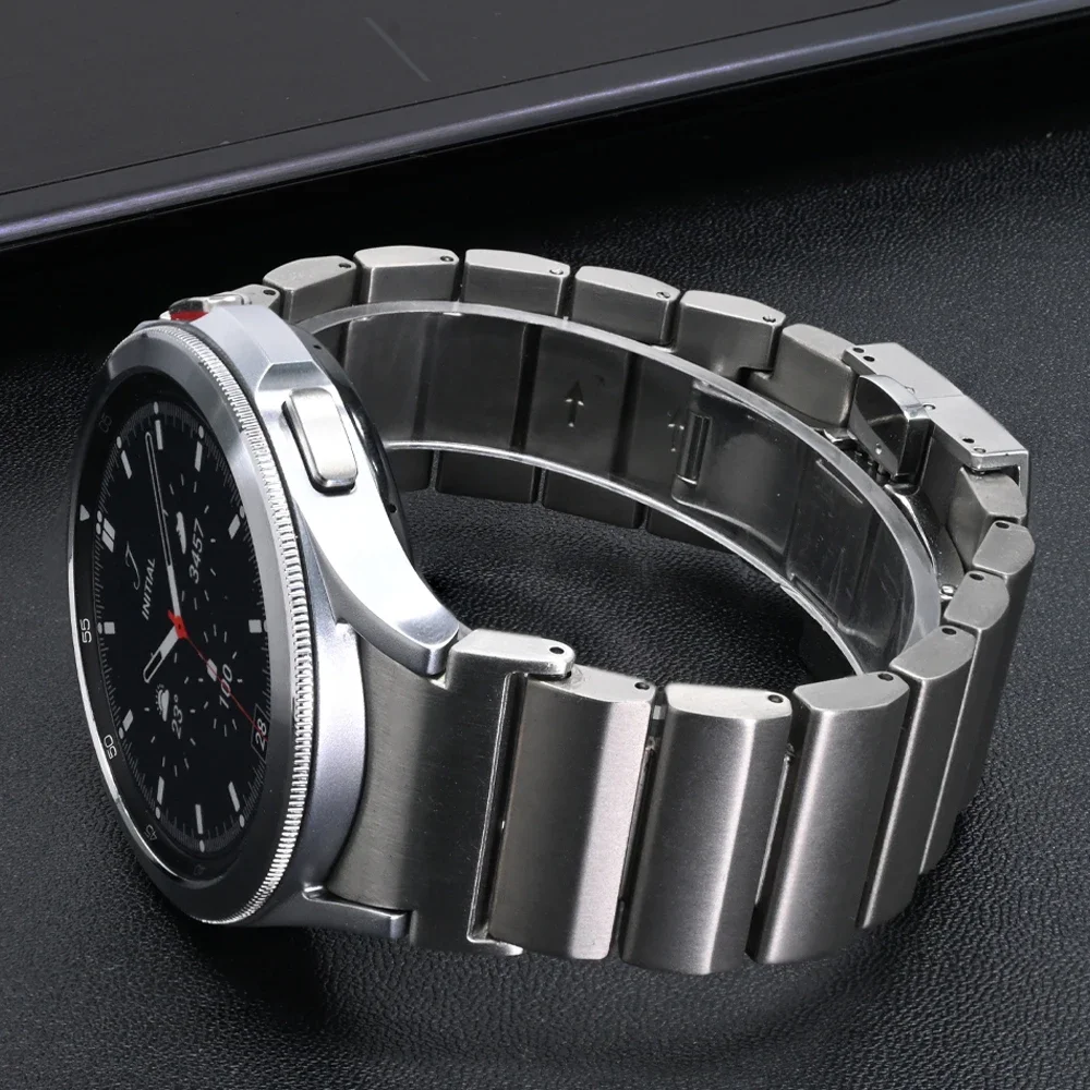 Titanium luxury band for Samsung Galaxy Watch 4/6 Classic 42 46mm 43 47mm 5 Pro 45mm no gaps strap for galaxy 7 6 5 4 40mm 44mm