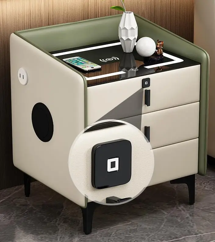 منضدة شحن لاسلكية فاخرة حديثة من الشمال مع صوت لغرفة النوم والمنزل والفندق والأثاث الخشبي #4