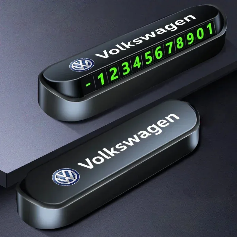 

Car Temporary Parking Card Phone Number Card Plate For Volkswagen Jetta Golf Passat Polo Tiguan Arteon Touareg Taigo Magotan Eos