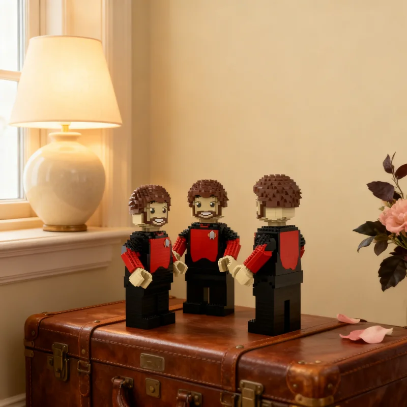 2038 piezas MOC Maxi Figura Comandante William Riker, Bloques de Construcción de Modelo Espacial, Juguete de Regalo, Exhibición Creativa, Coleccionable de Escritorio, Premium