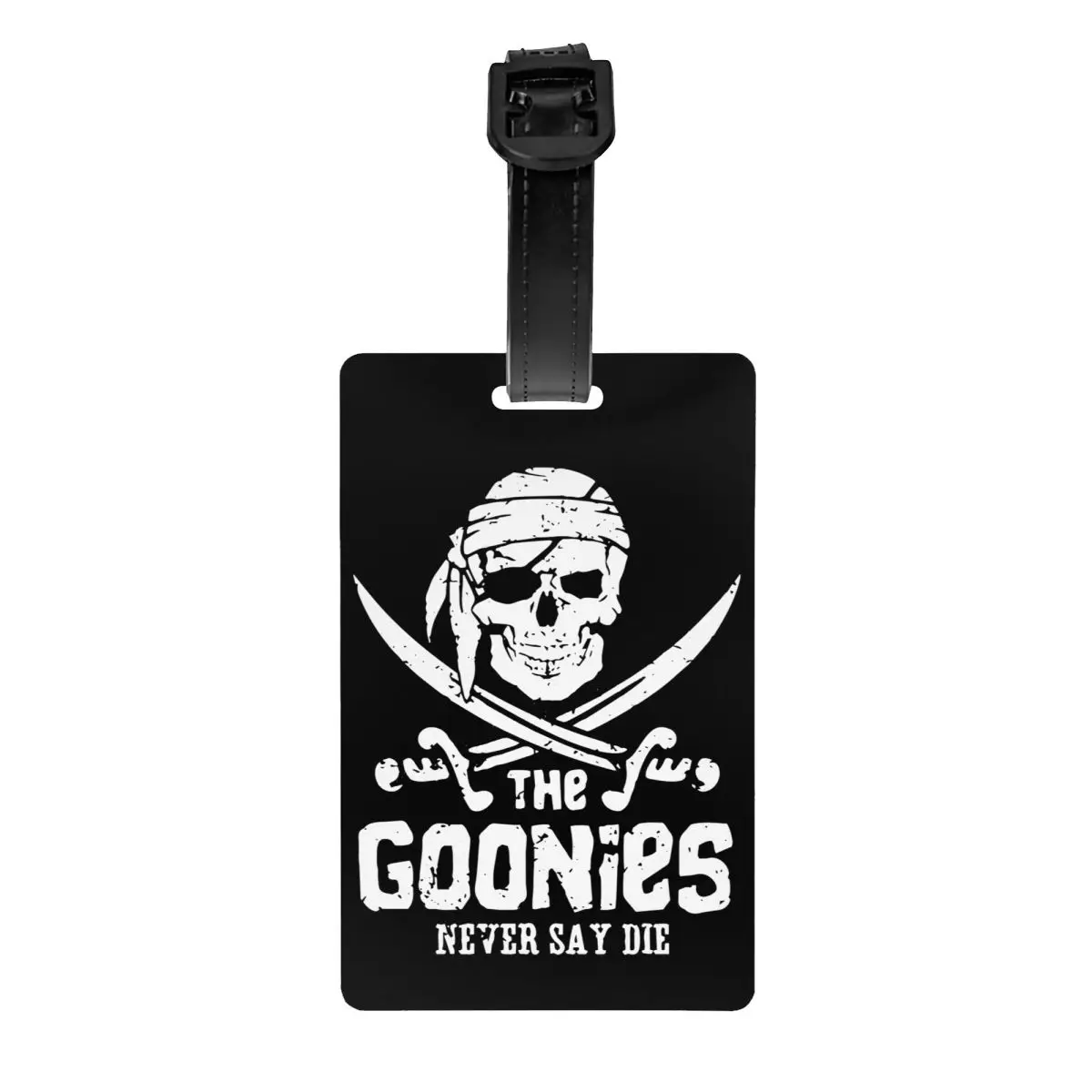 Goonies กะโหลกโจรสลัดป้ายกระเป๋าภาพยนตร์ที่กำหนดเองแท็กกระเป๋าเดินทางฝาปิดความเป็นส่วนตัว