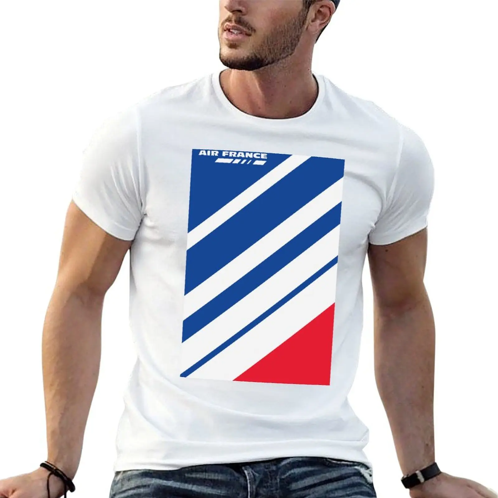Air France Aircraft Livery Abstracted T-Shirt graphic t shirt vintage graphic shirts oversized t shirt men