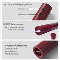 Red Wine Wireless Electric Bottle Opener Corkscrew Automatic Wine Opener Vacuum Wine Stopper Decanter Forbar Kitchen Redb64b