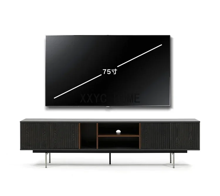 Singapore TV Cabinet Italian Simple Metal Four-Door Audio-Visual Locker