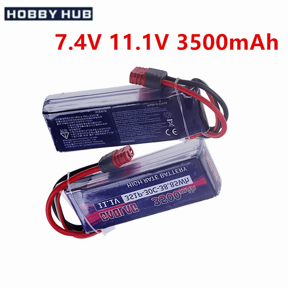2S 3S Lipo Batterie 7,4 V 11,1 V 3500 mAh 30C mit T Deans Für MJX Hyper Go 14211 14304 16208 16210 16207 16209 H12P 1/16 R/C Auto