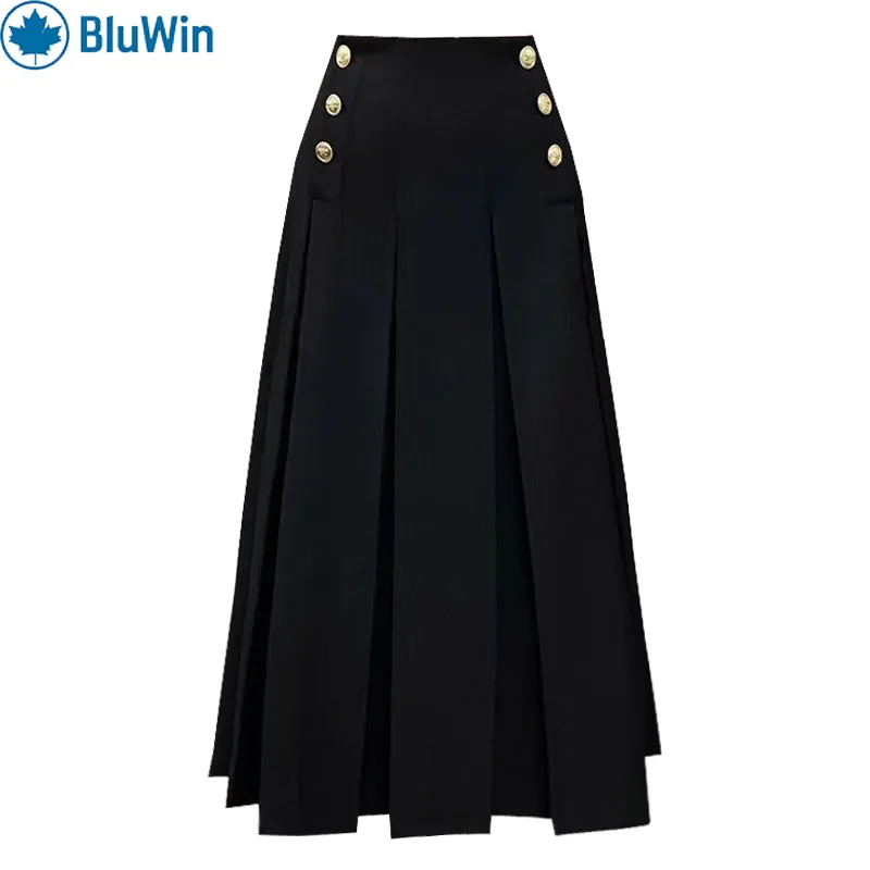 

URBANCHIC корейская модная элегантная юбка-миди для женщин, весна 202, юбка трапециевидной формы с высокой талией, шикарная офисная женская юбка