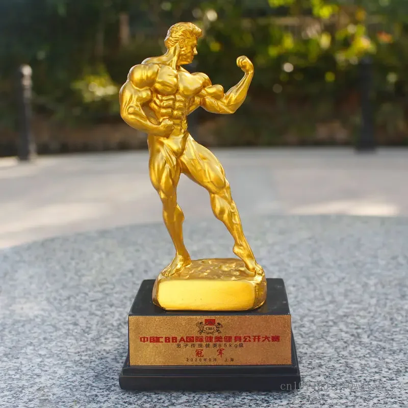 

Customized Fitness Competition Trophy Sculpture Decor, Home Resin Crafts, Figure Muscle, Hercules Statue, Boxing Ornament, 1Pc