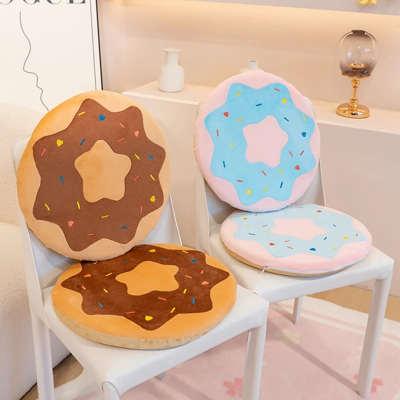

40cm Donut Theme Pillow Sofa Cushion Soft Colorful Sweety Doughnut Office Home Bedroom Chair Cushion Happy Girls Birthday Gifts