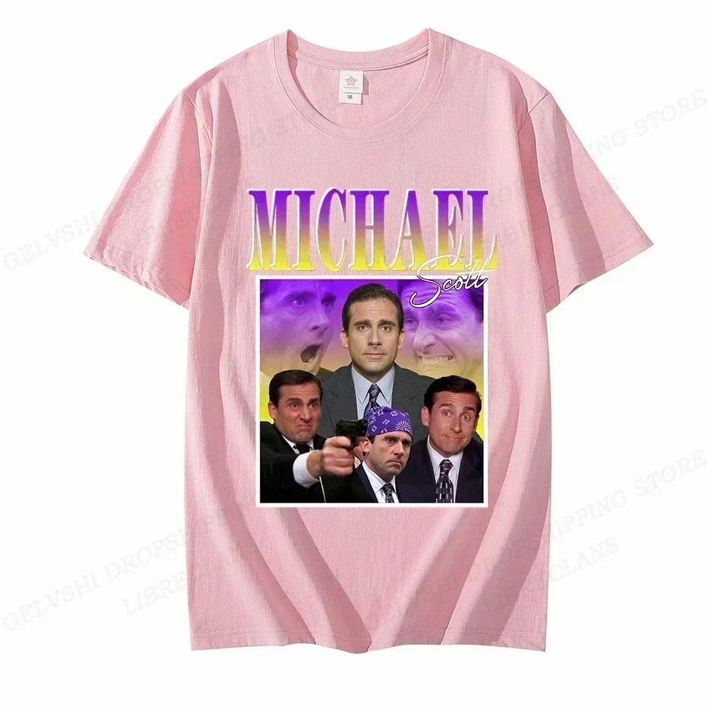 Michael Scott Homage The Office T Shirt Men Fashion T-shirts Shirt Hip Hop Tops Tees Women Tshirt Y2k Clothes Boy Tees