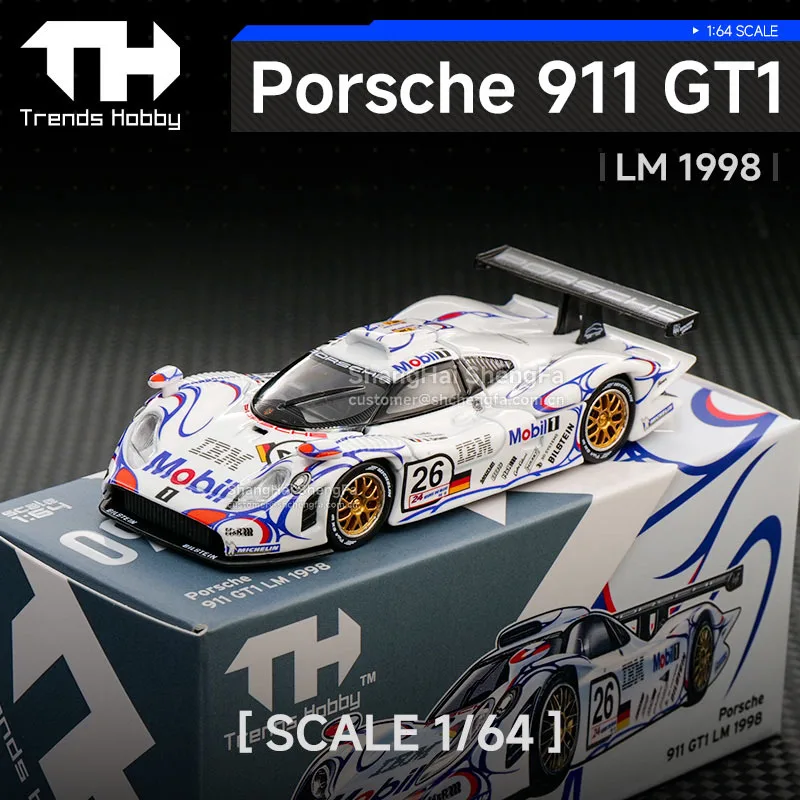 

Trends Hobby 1:64 Porsche 911 GT1 Le Mans 1998 #26 Die-Cast Model Car, Collectible Alloy Replica for Display & Collection