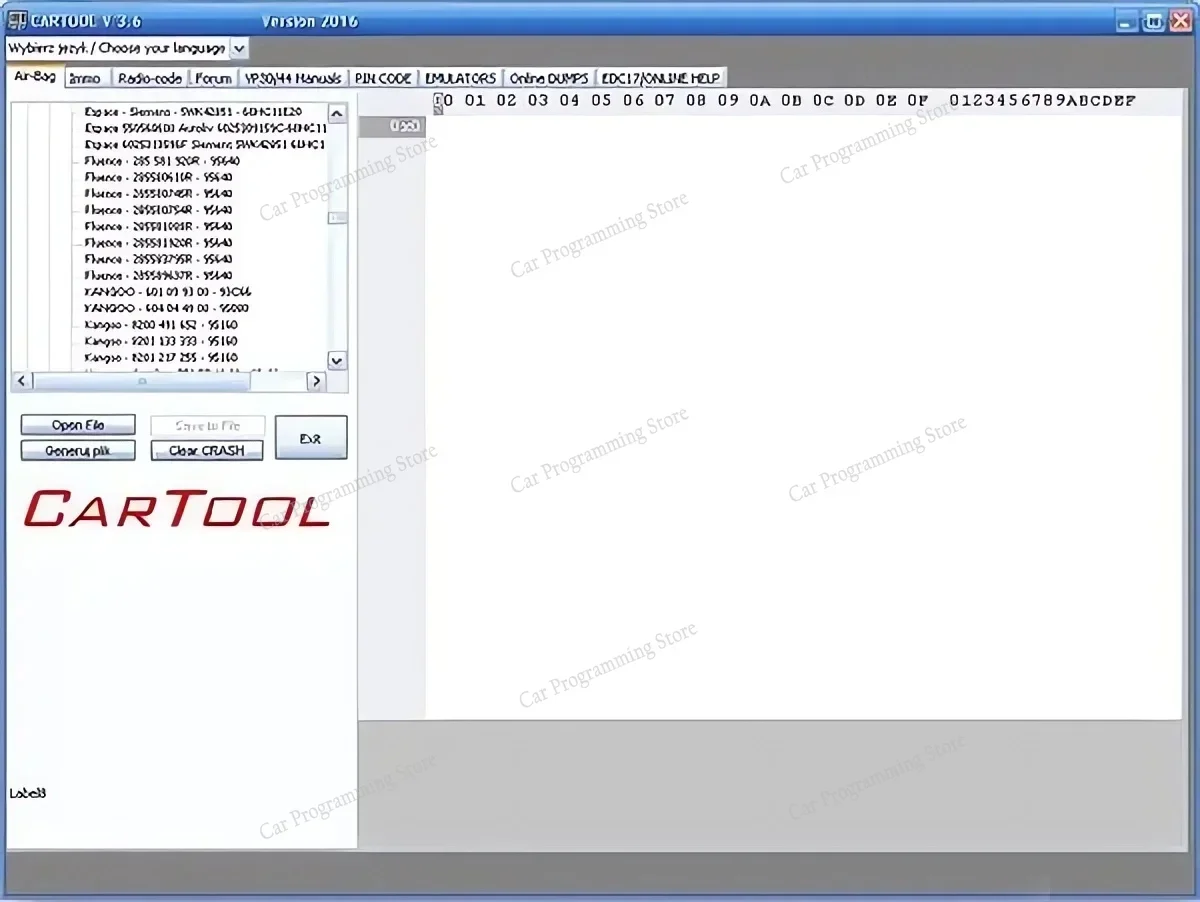 أداة CarTool 3.6 لبرنامج إصلاح السيارة Immo وAirbag لإعادة تعيين Windows 7/10/ 11