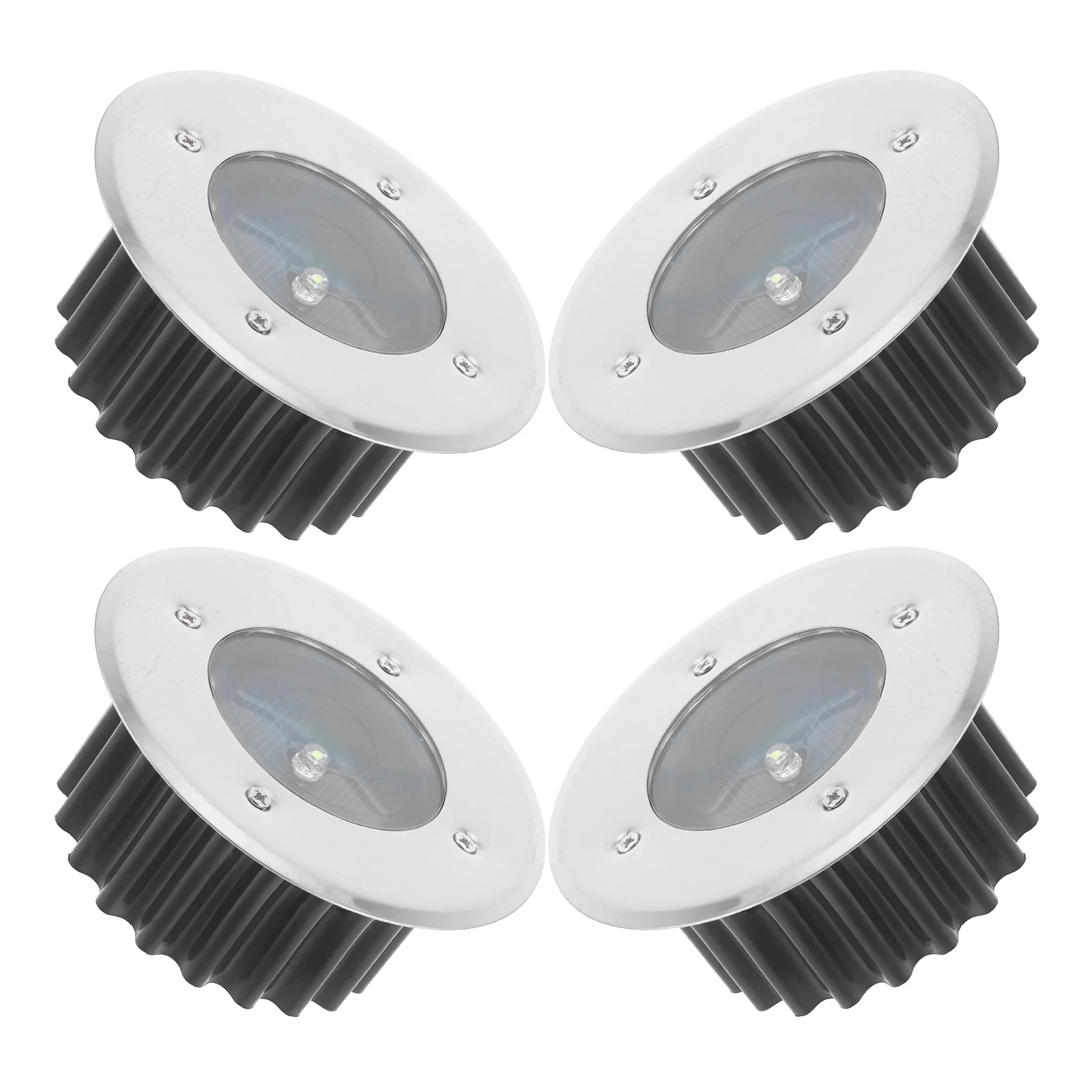 4pcs Solar Powered Ground Lights LED Lawn Light for Driveway Pathway Outdoor Yard Easy Installation Long Lasting