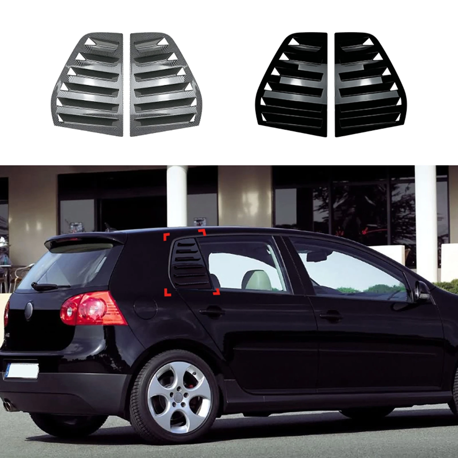 Car Rear Side Window Blind Louver Shutter Cover For Volkswagen VW Golf 5 MK5