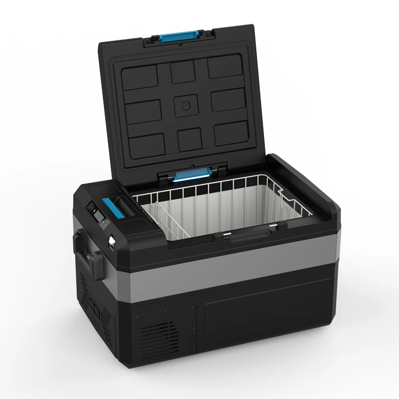 Hot Model Bluetooth Battery Solar 35L Single Area Digital Display DC 12 Volt Home Car Mini Refrigerator With Freezer