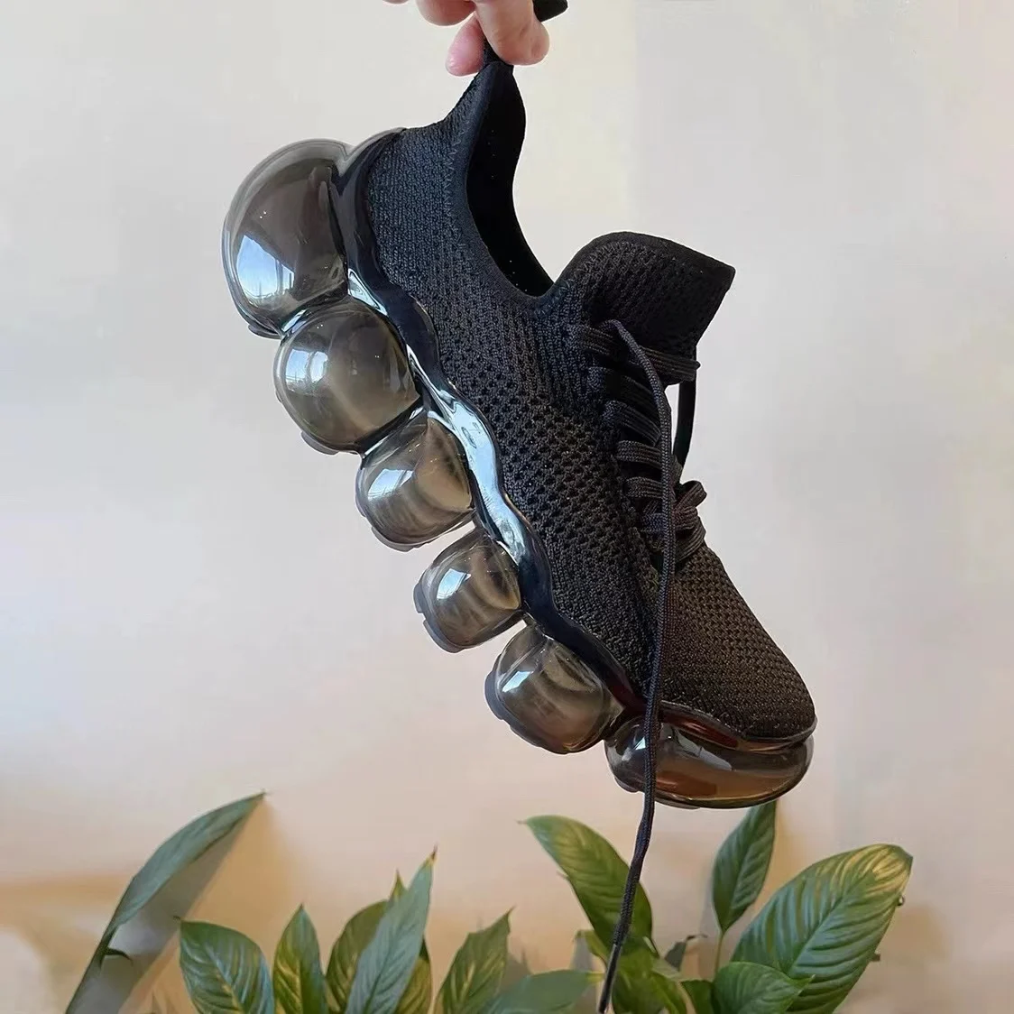 Cloud Thick-Sole Genuine Leather Shoes 2025 New Hook & Loop Round Toe Pumps Fashion Ladies  Outdoor Casual Street Style Sneakers