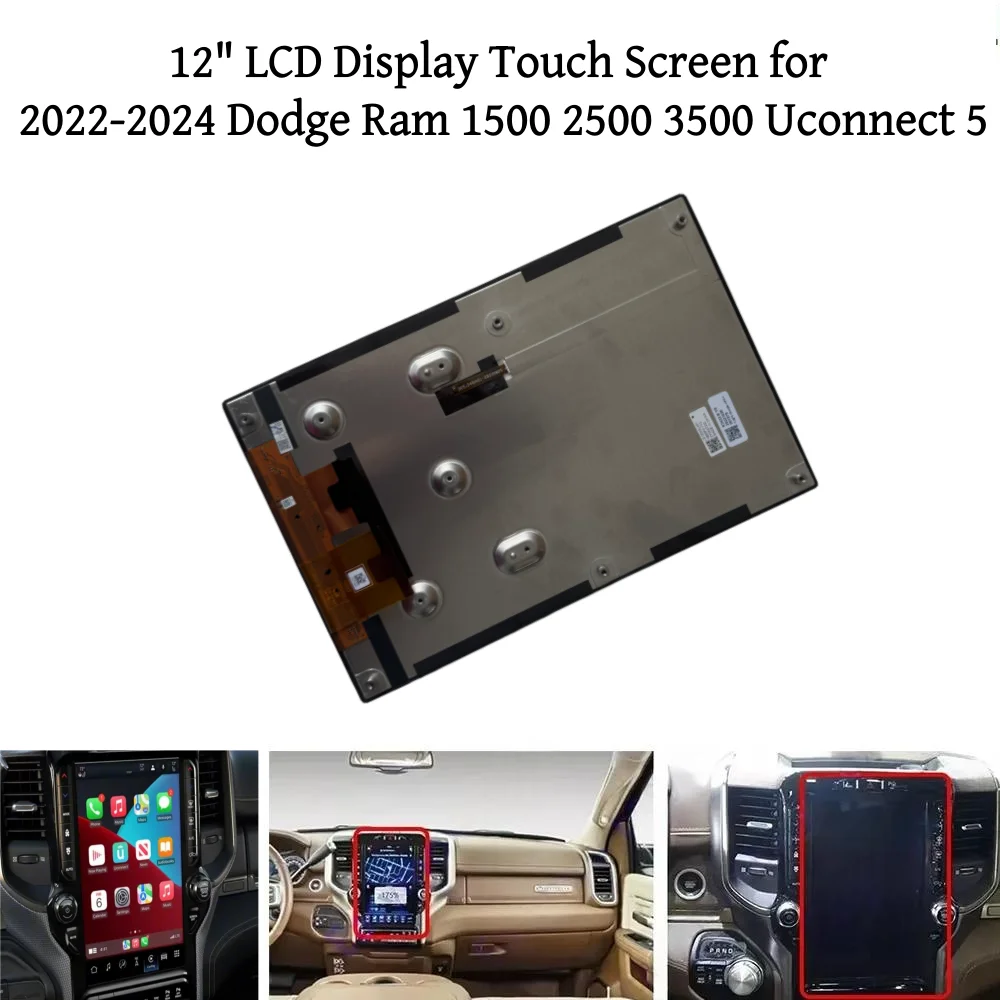 12" LS120K5LX01 LCD Display Touch Screen for 2022-24 Dodge Ram 1500 2500 3500 Uconnect 5 Car Auto Navigation Radio OEM