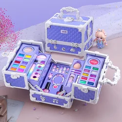 Cosmetica speelgoedset voor kinderen Wasbaar make-up speelgoed voor meisjes Spelset Prinses Kerstmis en nieuwjaarscadeau Lippenstift Oogschaduw Make-up boxset