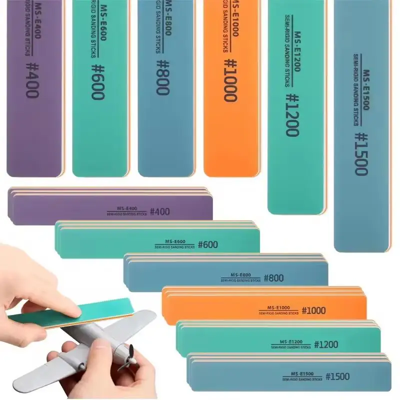 Semi-rigid Sanding Polishing Sticks 6Pcs Model Tools for DIY 3D Printed Model Assembling Finishing Tools