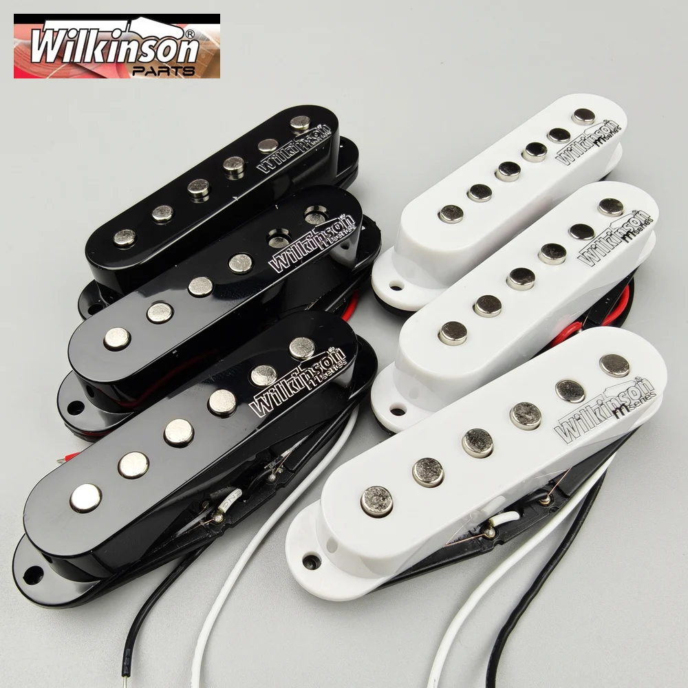 Wilkinson Electric Guitar Pickups Lic Vintage Single Coil Pickups for ST guitar White Black 1 set WOVS