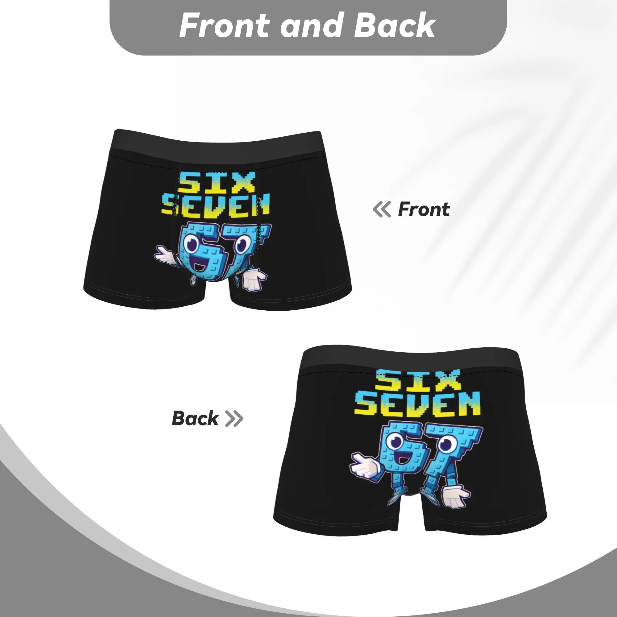 

Funny Sixty Seven Brainrot Italian Underwear Man Panties Pattern Funny Boxershorts High Quality Shorts Briefs Plus Size 2XL