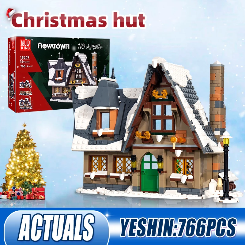 Mould King 16049 Creative Toys Christmas Cottage House Building Blocks for Adults MOC Bricks Construction Kits Gifts for Kids