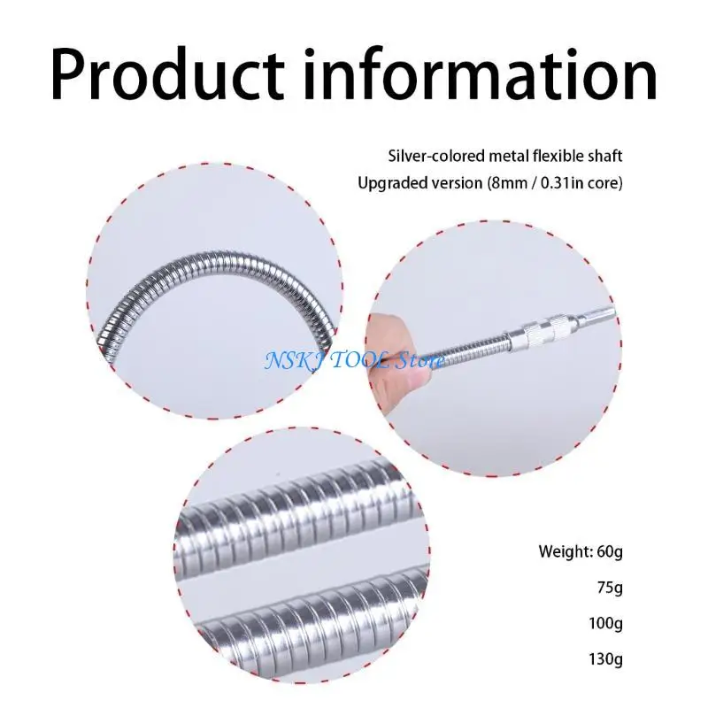

L8RC 4Pieces Flexible Shaft Extension for Better Reach and Control 15/20/30/40cm