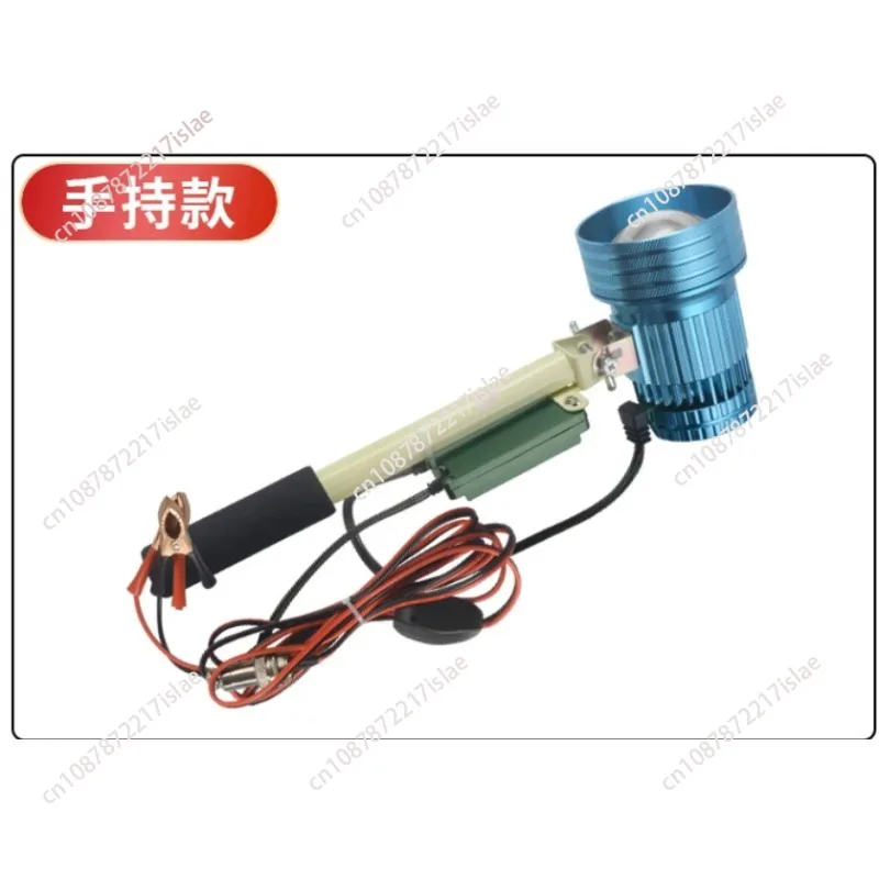 

A64T-LED Zoom Telescopic Searchlight High Lumen Long Range Outdoor Spotlight Black Portable Night Fishing Sea Mining Lamp