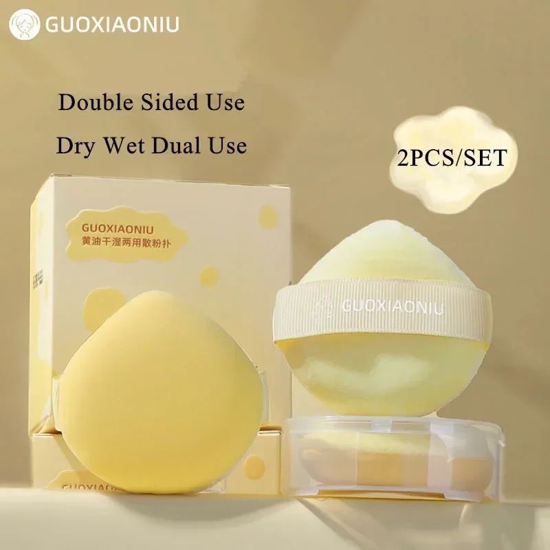 Guoxiaoniu 2pcs doppelseitig verwenden Make-up Mixer Puffs lose Puder Foundation BB Creme trocken nass verwenden Kosmetik Applikator Schwamm