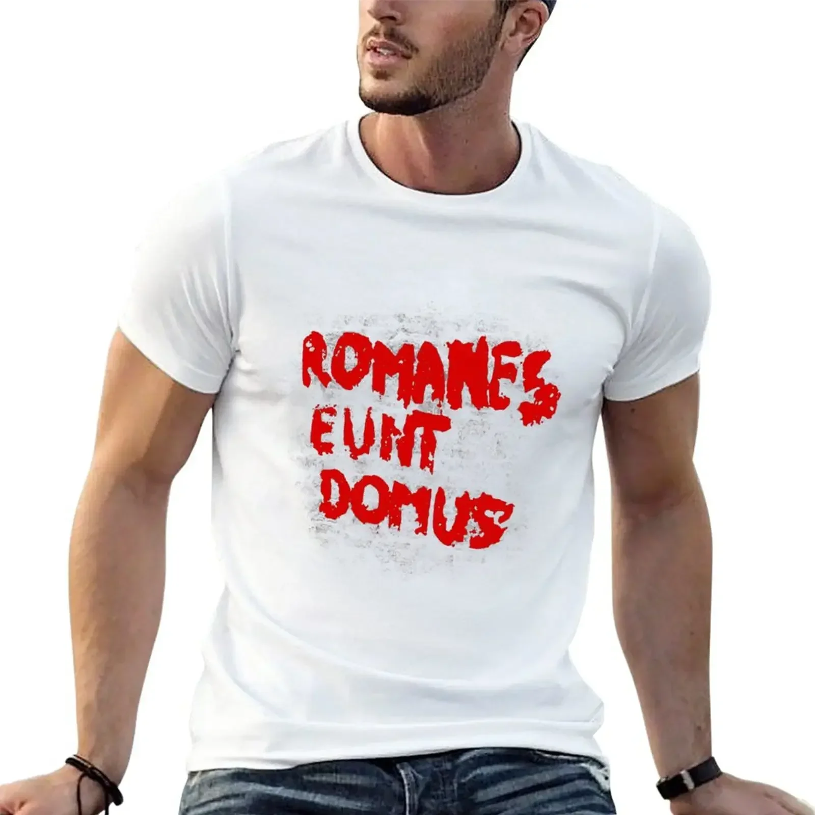 hippie clothes kawaii clothes t shirts for men Romanes eunt domus T-Shirt  mens clothing   New Arrival  Casual T-shirts