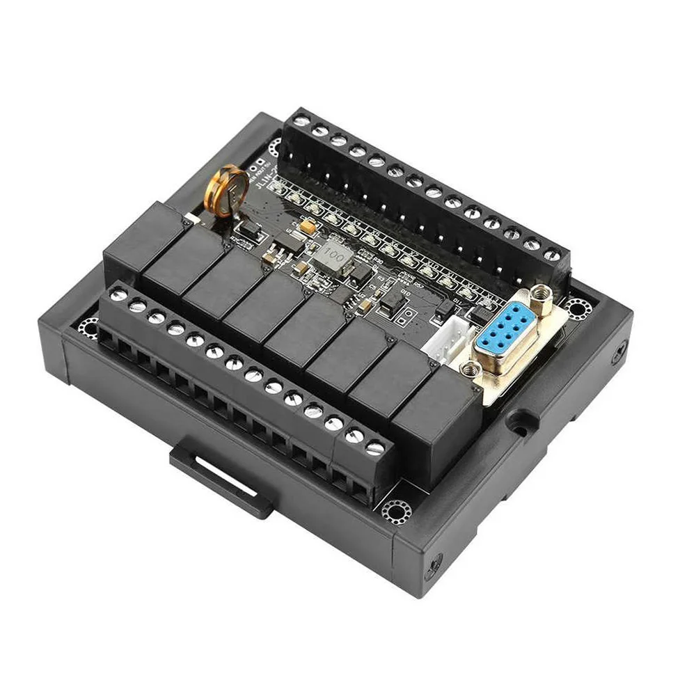 

PLC Programmable Controller 24V Relay Module FX1N-20MR with Base Industrial Control Board Programmable Logic Controller