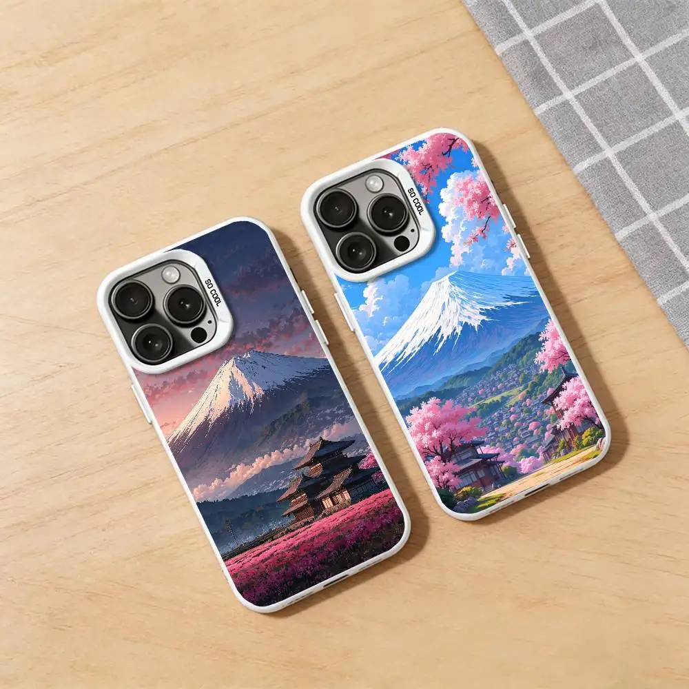 

Japanese Mount Fuji Phone Case for iPhone 17 16 15 14 13 12 11 Pro Plus Max Air Mini X XS Soft Silicone Cover