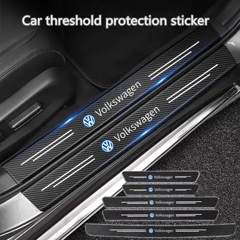 Car Threshold Protective Film Door Sill Edge Stickers For Volkswagen VW Polo T5 T4 Golf 7 5 Caddy Passat B8 B6 Touran Accessorie