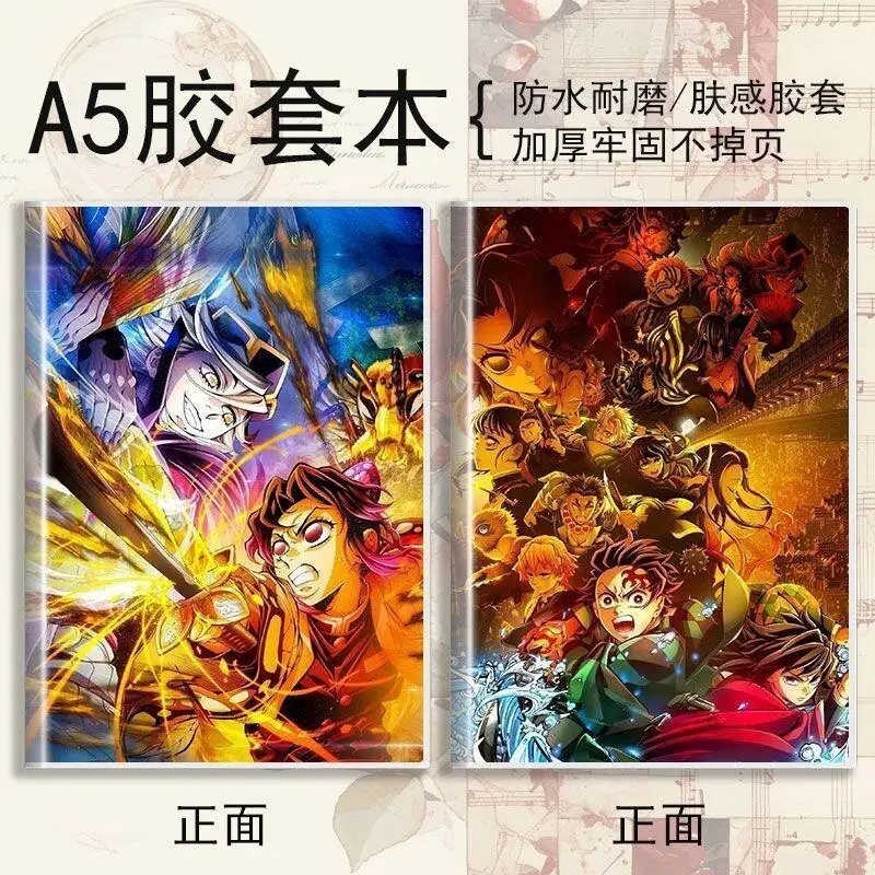 BANDAI Demon Slayer Anime Kamado Tanjirou Spiral Notebook Lined Paper School Student Anime Kawaii Gift For Writing Diary Journal