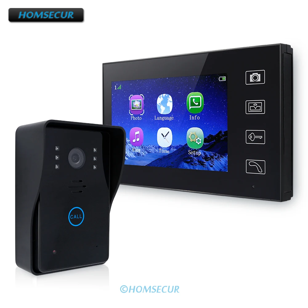 

HOMSECUR Wireless Door Phone Doorbell Touch Key 7" Lcd Video With Ir Camera Home Security