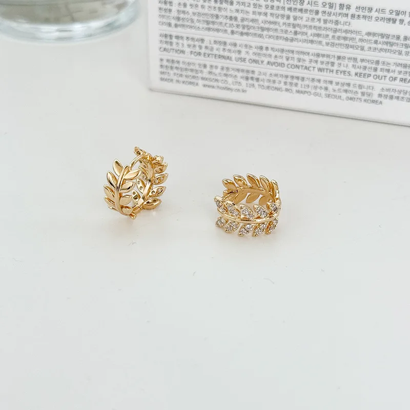 925 Sterling Silber Heißer Verkauf Koreanische Blätter Ohrringe Einfache Temperament Exquisite Hot Sexy Schmuck Geschenk Für Frauen