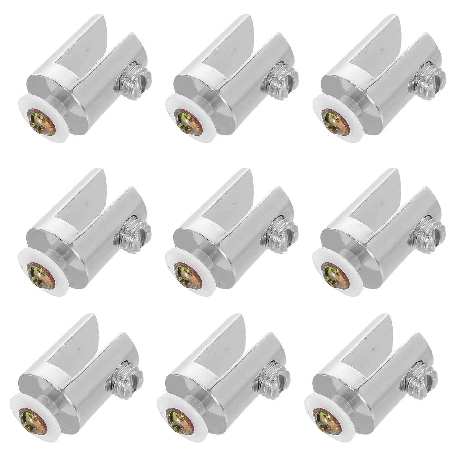 

10Pcs Durable Zinc Alloy Frameless Mirror Clamps for Bathroom Glass Panels 4-6mm Thick Shower Shelf Mounting Hardware