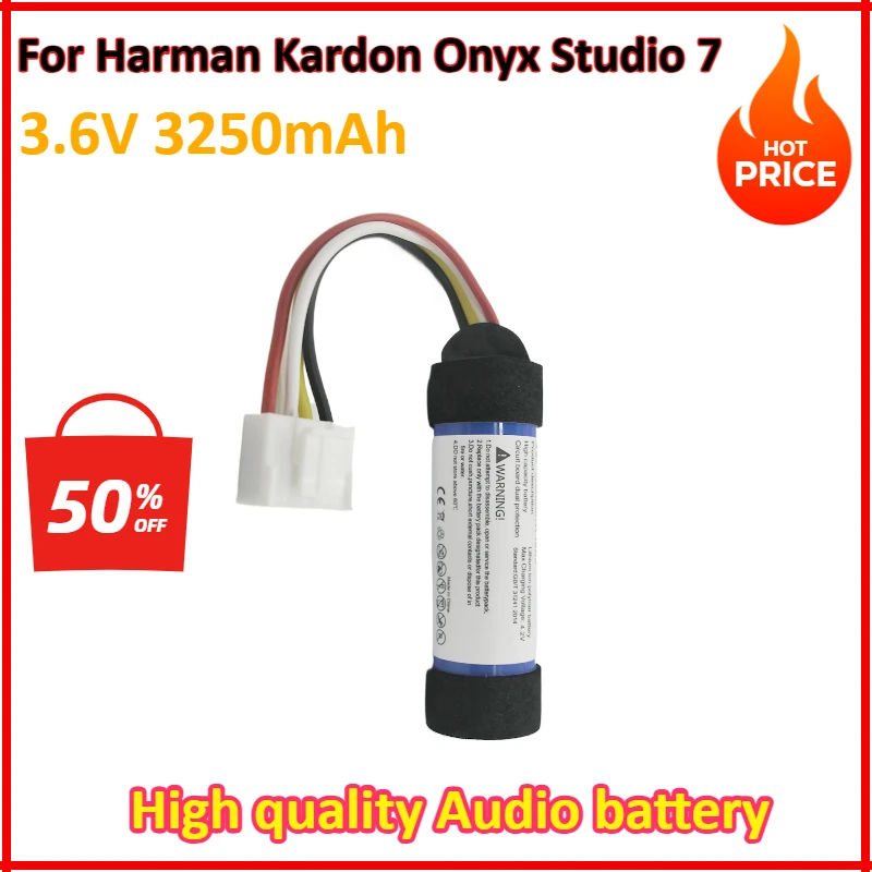 5PCS 3.6V 3250mAh New Wireless Bluetooth Speaker GSP-1S1P-OS7A Replacement Battery For Harman Kardon Onyx Studio 7 Battery