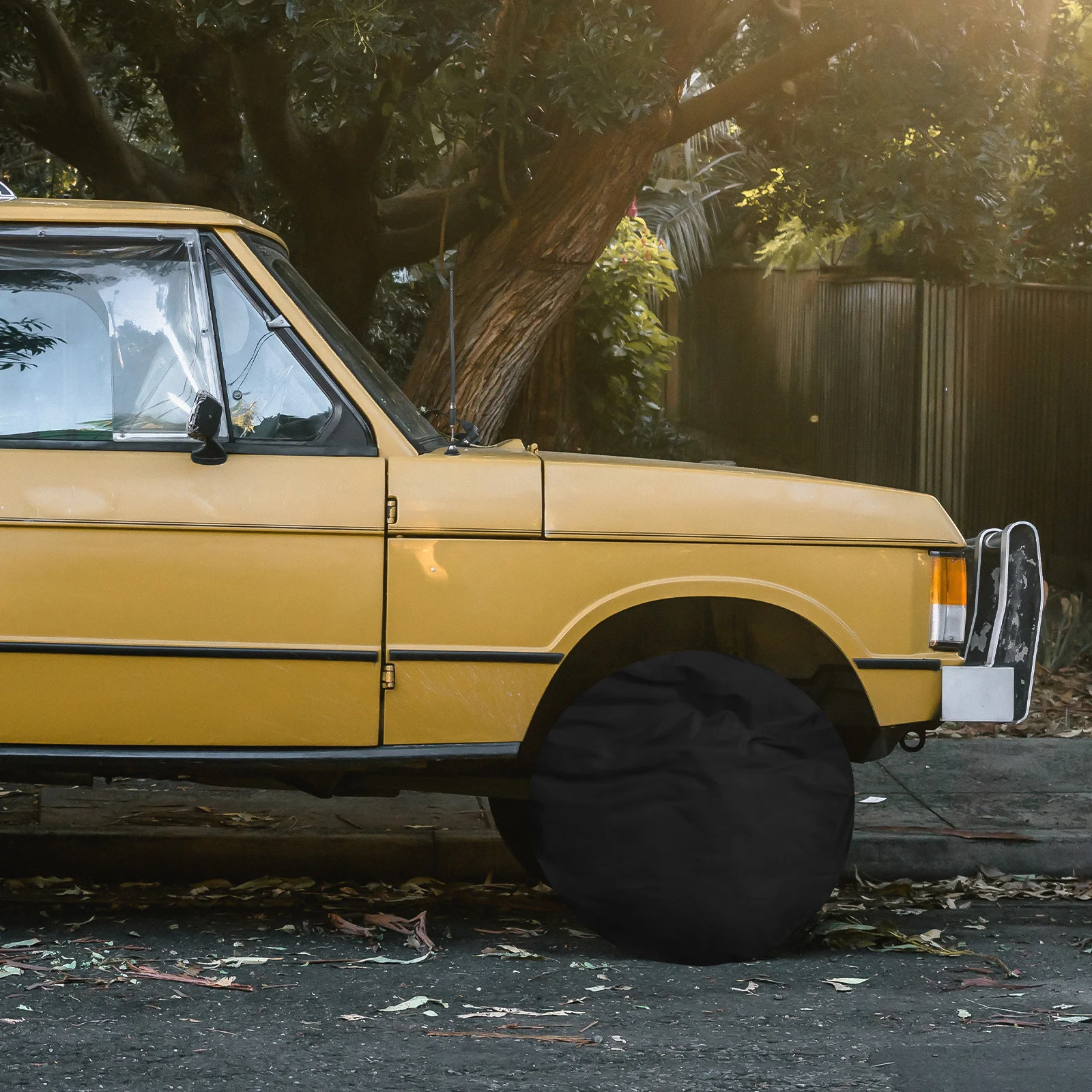 RV 트럭 자동차 캠퍼 트레일러용 2개 휠 타이어 커버 32인치 방수 내구성 두꺼운 통기성 캔버스 타이어 커버