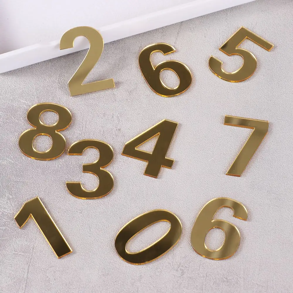 1Pcs Home Hotel Home Sticker Address Self-adhesive Door Plate Number Door Numeral Plaque House Drawer Sign Gate Digits