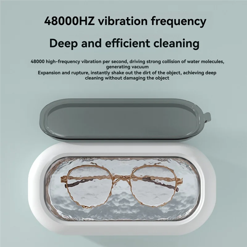 

Ultrasonic Jewelry Cleaner 12Oz With Digital Timer, Portable Jewelry Cleaner Ultrasonic Machine For Eyeglasses US Plug