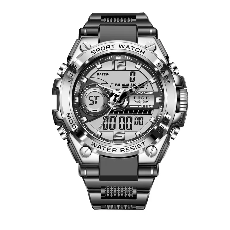Männer militär uhr digital 50m wasserdicht armbanduhr led quarz uhr sport uhr männlich große uhren herren re logios maskulino