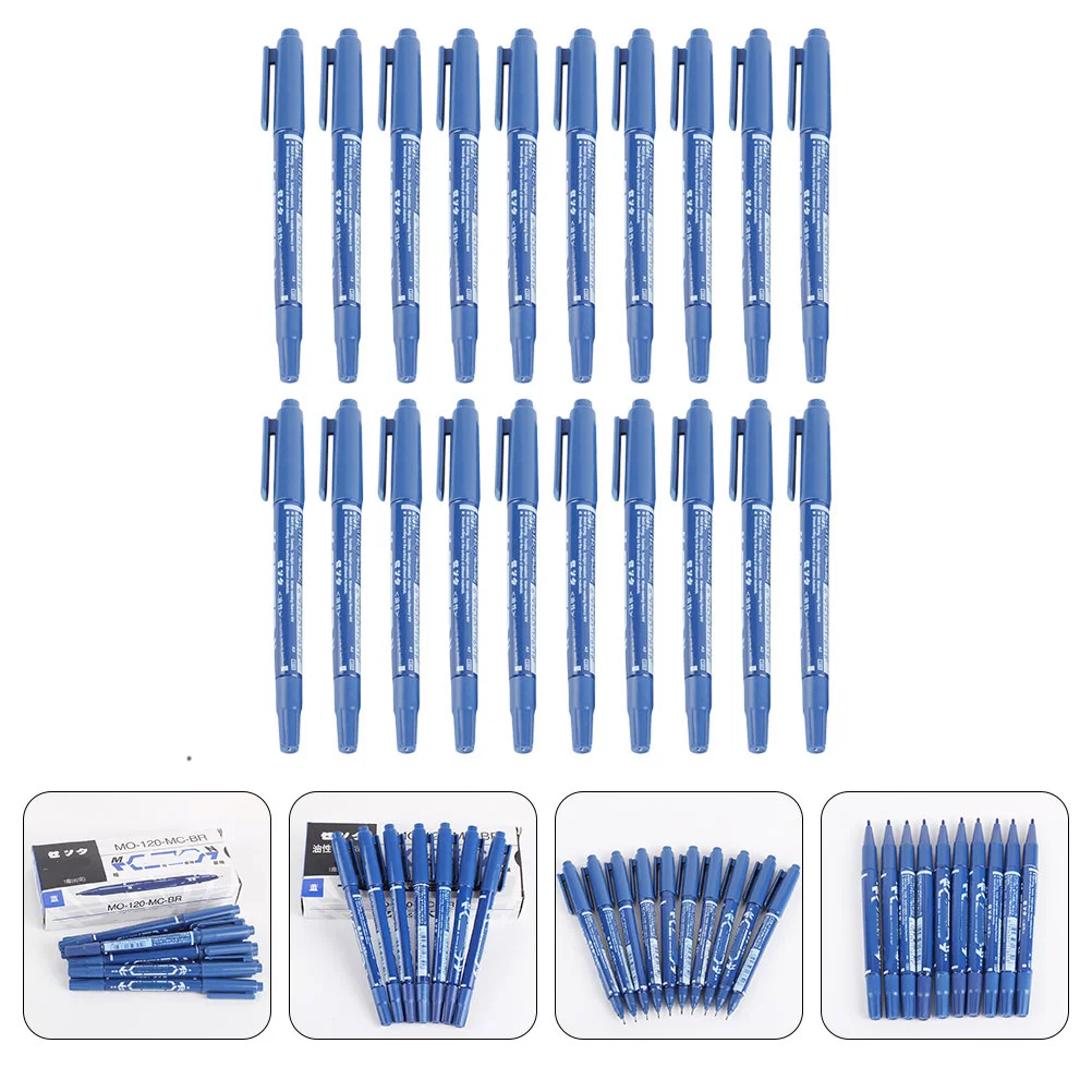 

20Pcs Oil Ink Tattoos Painting Pens Double Headed Waterproof Body Art Markers for Tattooing Supplies Fine Point Skin Safe