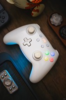 PB TAILS CRUSH Ceramic White Bluetooth Wireless Gamepad Hall RGB Magcase Magnetic Shell Switch Steam Game Controller PC Layout