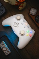 PB TAILS CRUSH Ceramic White Bluetooth Wireless Gamepad Hall RGB Magcase Magnetic Shell Switch Steam Game Controller PC Layout