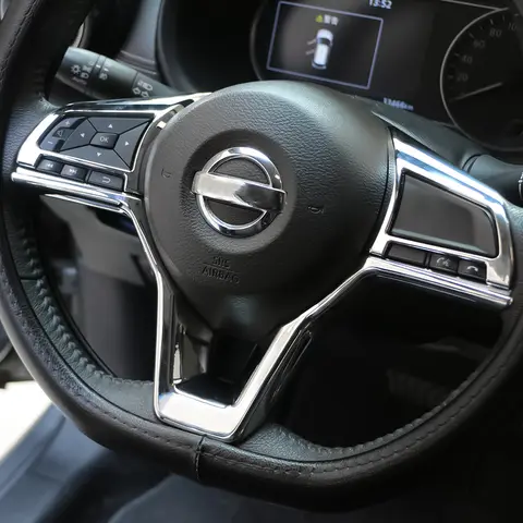 Car Steering Wheel Panel Cover Trim Sticker for Nissan Qashqai J11 Xtrail T32 Rogue Note Versa Kicks Juke Micra Leaf Sentra 10 best sales nissan juke 2012 - №7
